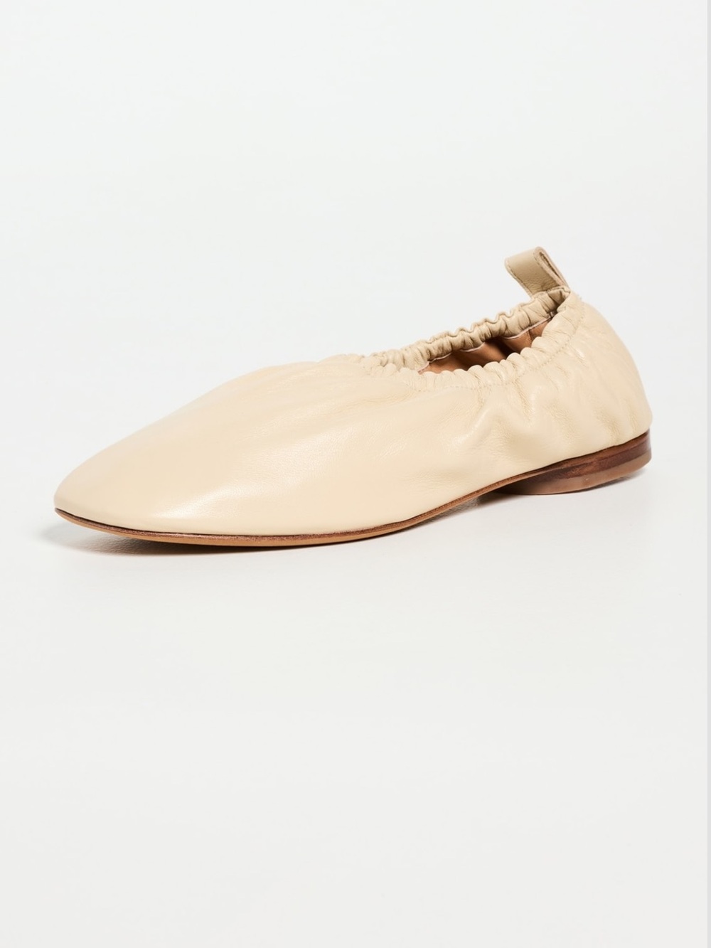 Mansur Gavriel Dream Ballerina Flats Ivory Leather EU 37